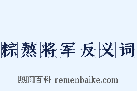 粽熬将军反义词是什么意思的图片